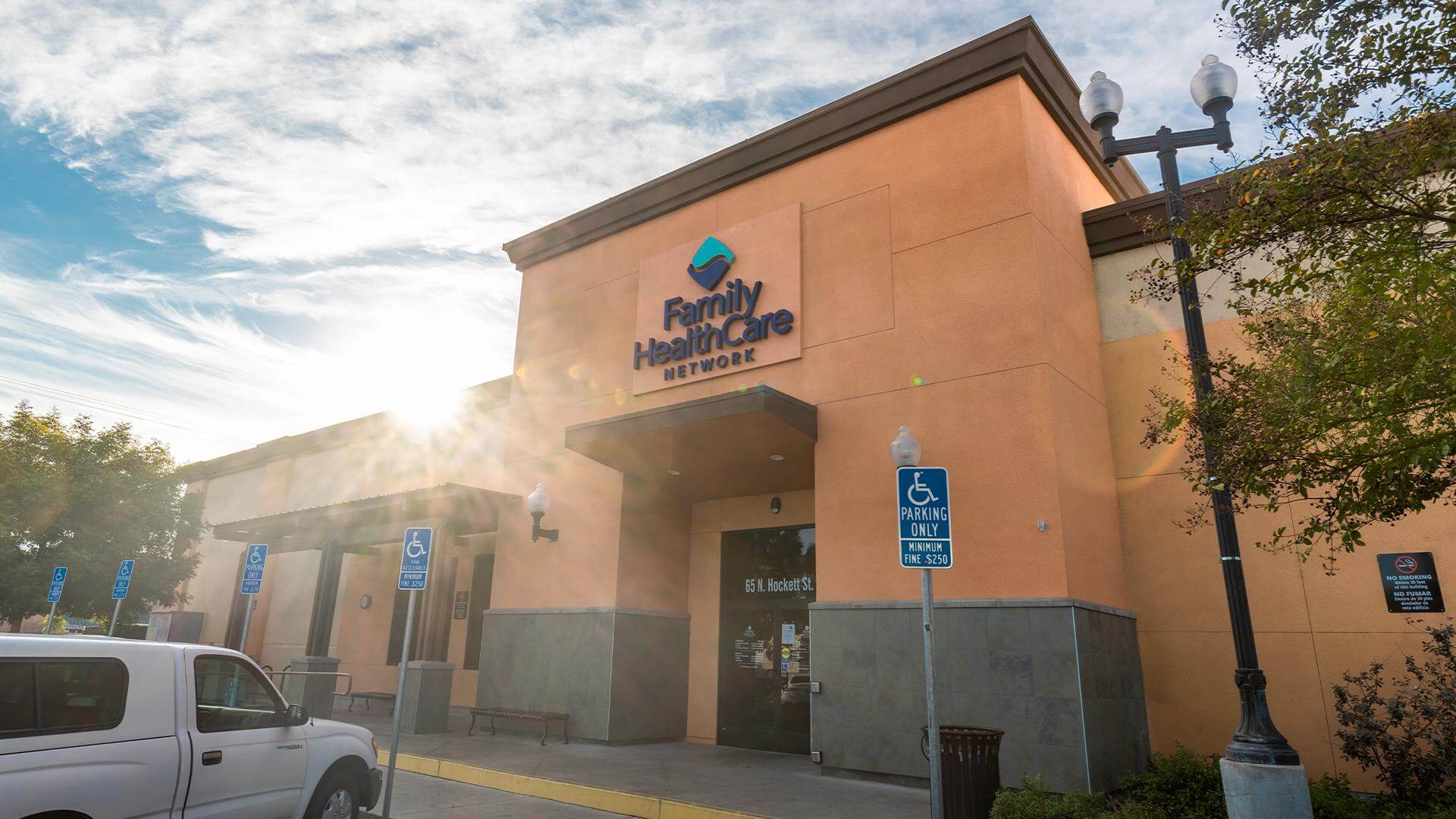 Exterior of FHCN office in Downtown Porterville, California